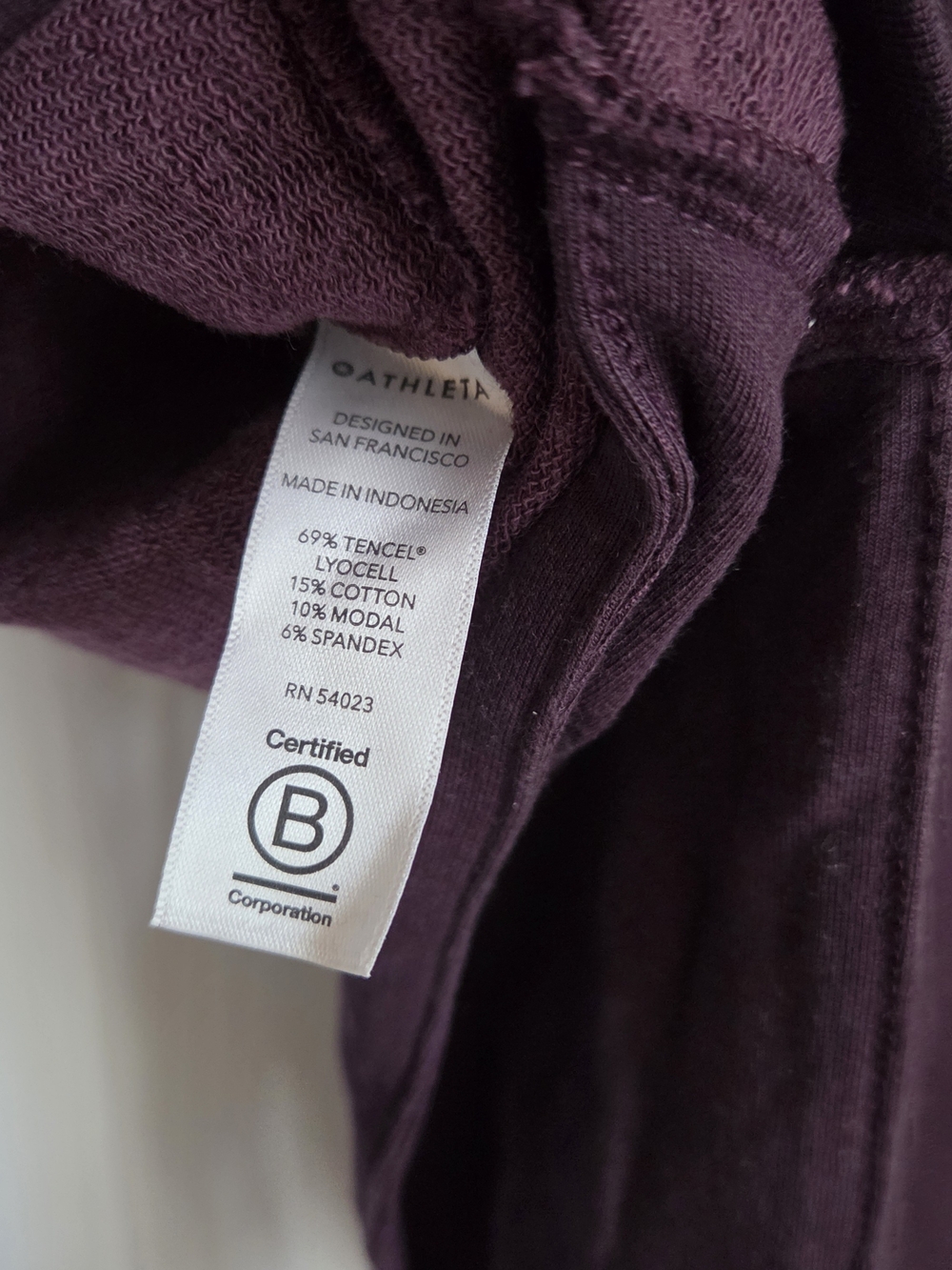 Women's Long-Sleeve Crewneck Pullover Sweatshirt - Plum - Picture 5 of 7